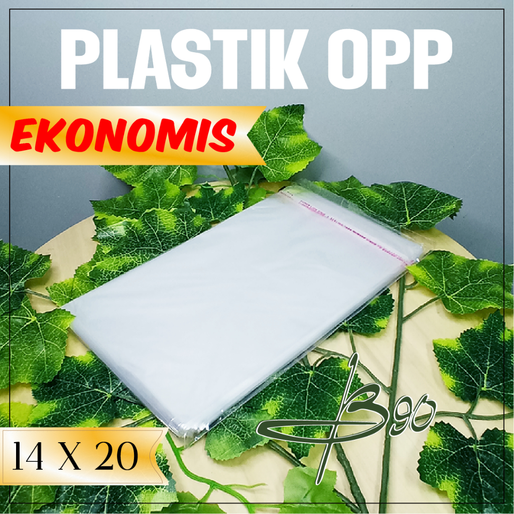 Plastik opp 14x20 cm / Kantong Plastik OPP Ekonomis / Plastik seal /plastik lem 14x20 cm Ekonomis Is
