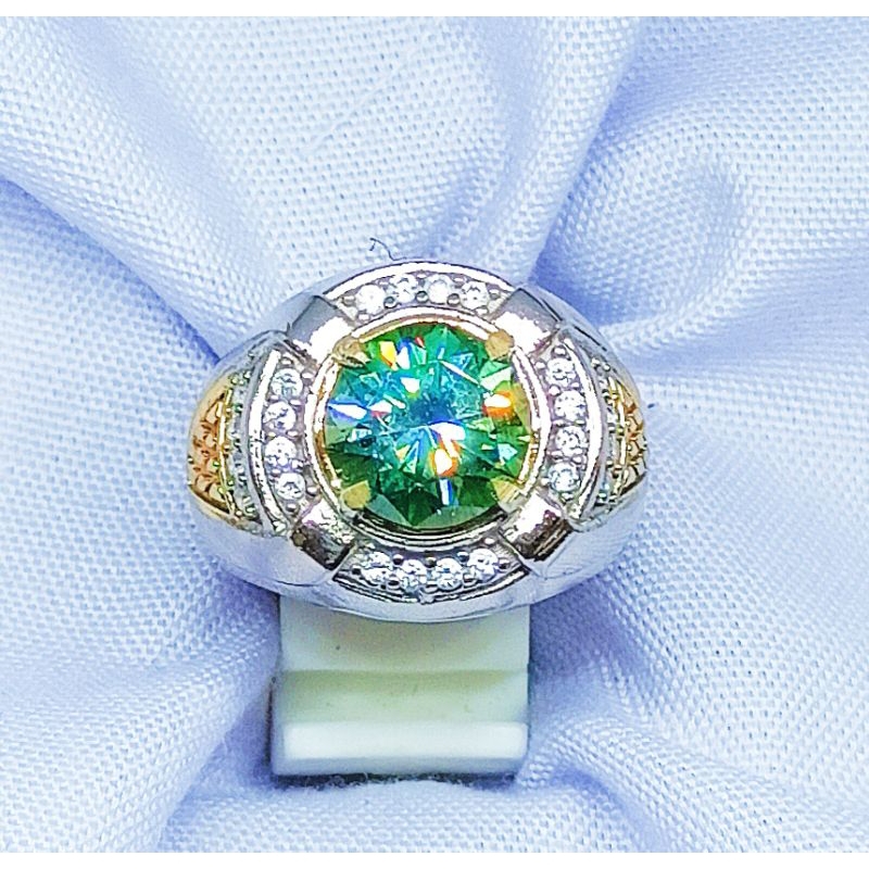 Cincin Blue Moissanite + Memo