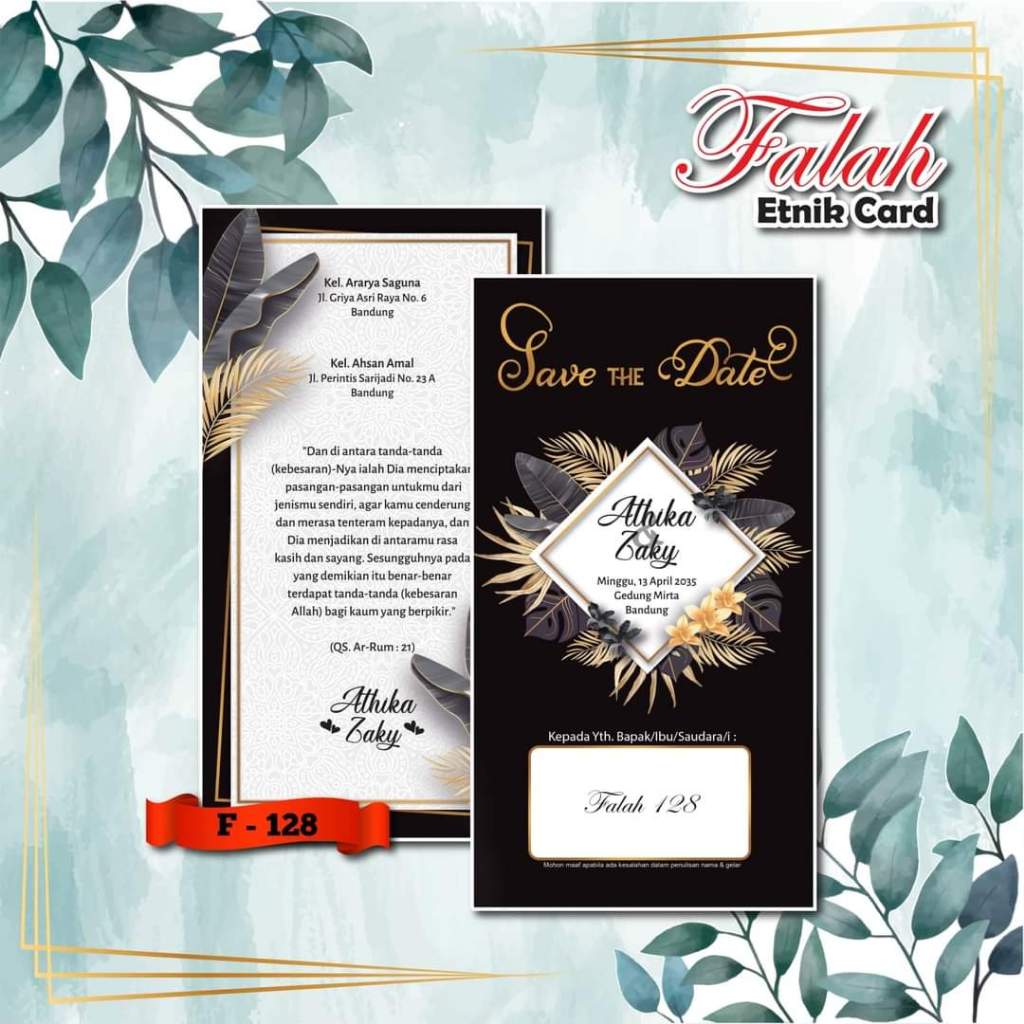 Undangan Blangko Pernikahan Falah 128 | Blangko Undangan Pernikahan Kosong Falah 128