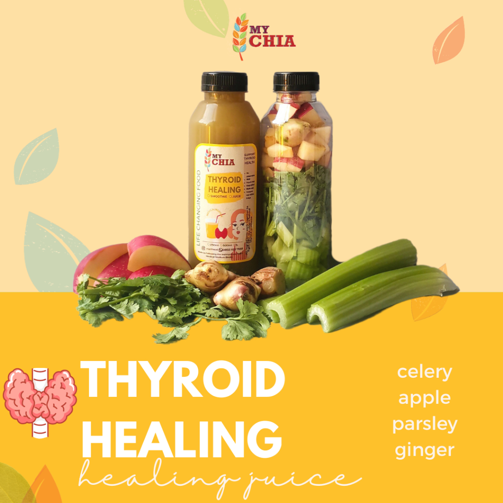 

Thyroid Healing Juice 1 Liter Jus tiroid Cold Pressed My Chia