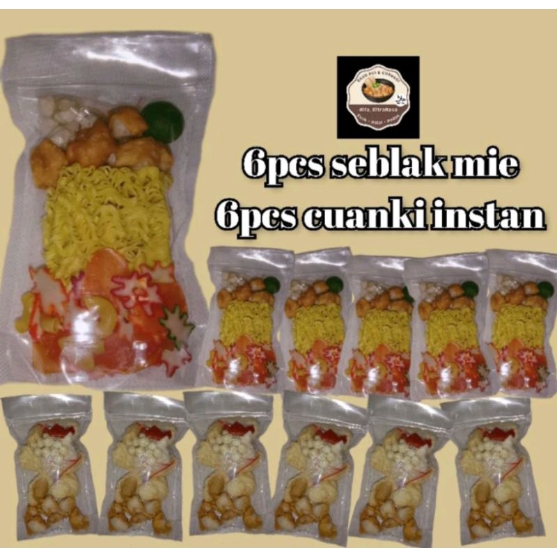 

PAKE HEMAT 6PCS CUANKI INSTAN+ 6PCS SEBLAK MIE