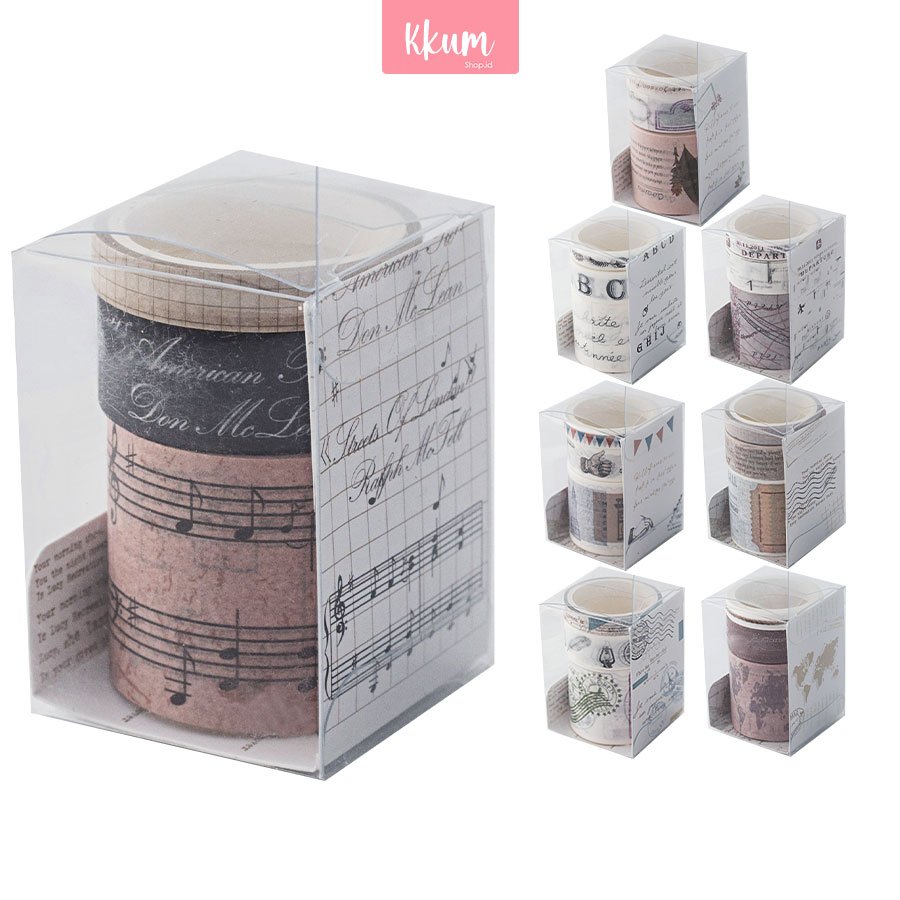 

3PCS Vintage Washi Tape Aesthetic Decor/ Jurnal DIY Masking Tape