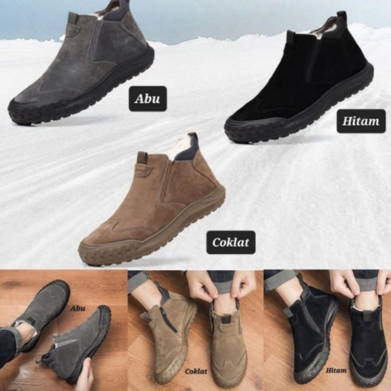 Harga Murah Sepatu Boots Pria Musim Dingin  Winter Snow Boots  sepatu winter 22