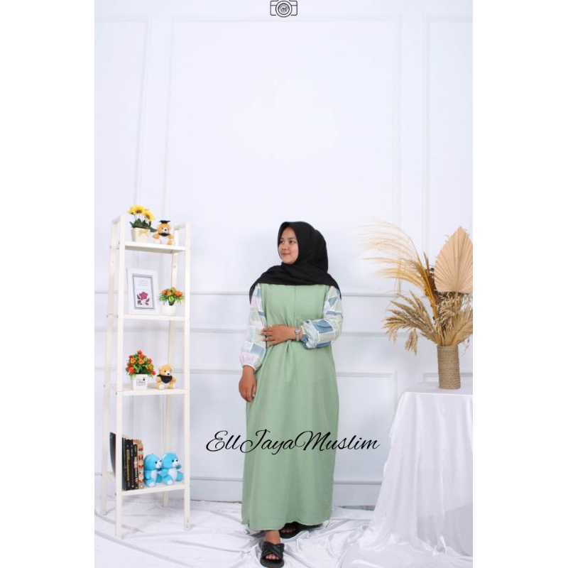 Dress Risma gamis crinkle airflow kombinasi busui Ld 120 Pb 130 #Baju#BajuKombinasi#BajuCrinkle#Baju