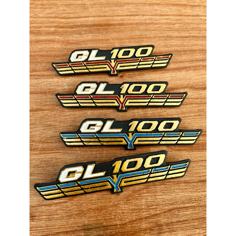 Emblem box bok accu aki gl100 gl125 emblem bok aki gl 100 gl 125 emblem box accu gl100 bahan plat