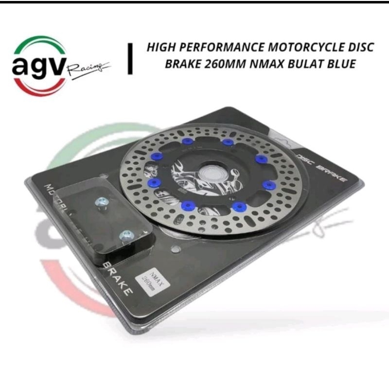 Piringan Nmax Cakram depan Nmax Aerox AGV Racing Bulat 260mm floating plus breket