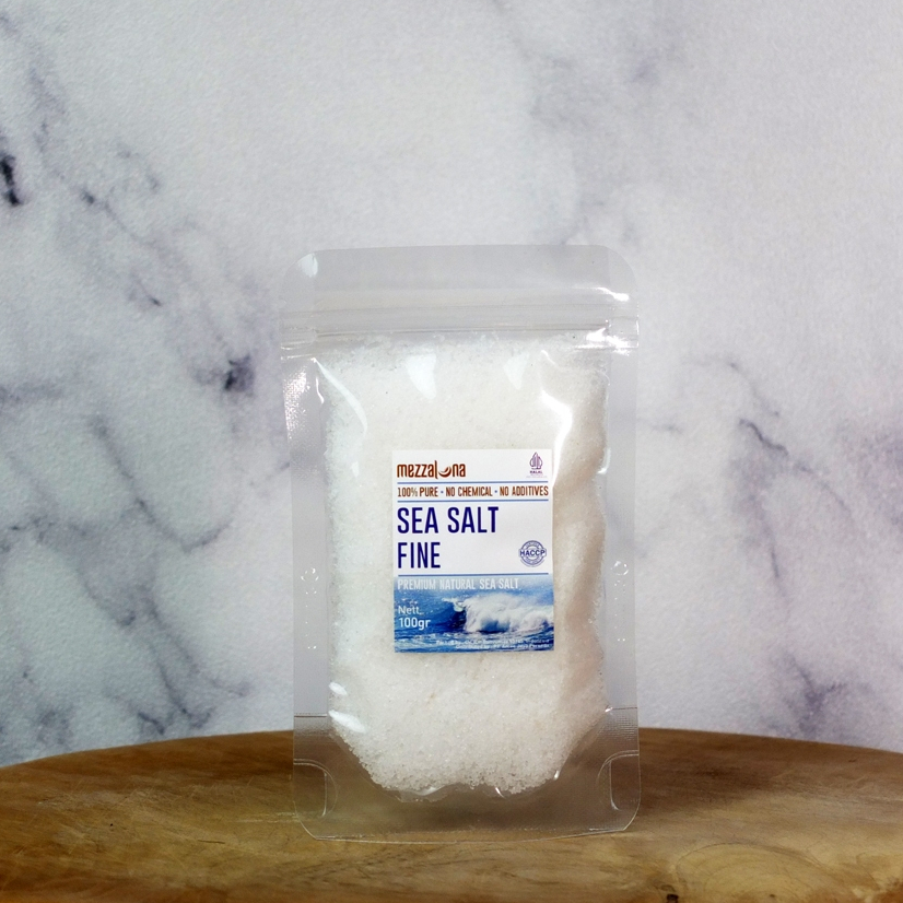 

Mezzaluna Sea Salt Fine 100gr Garam Laut Natural Halus