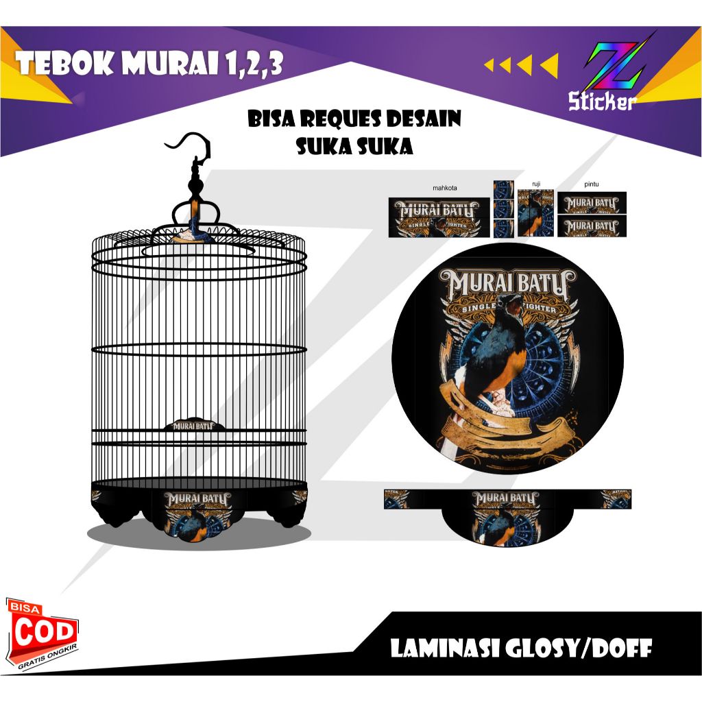 kandang tebok, sticker sangkar murai, tebok murai ,stiker tebok murai ,sangkar murai, decal sangkar 