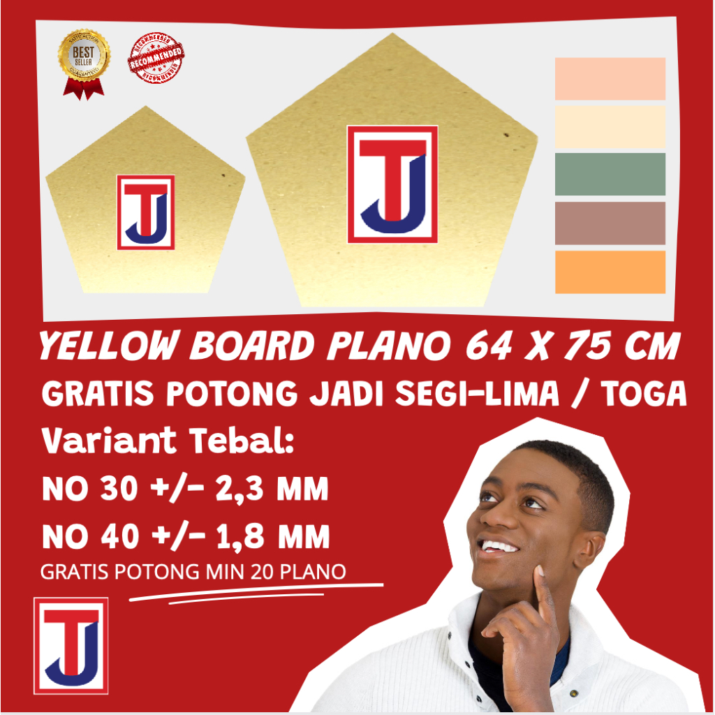 

Karton Hard Cover Yellow Board 64 x 75 Cm Gratis Potong Segilima / Topi Toga Wisuda Dewasa