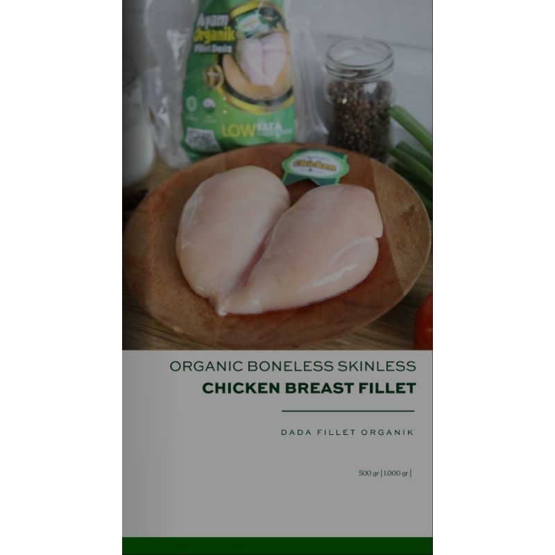 

Berkah Chicken Organik bagian Dada Fillet tanpa tulang ukuran 1 kg dan 500 gr/Ayam organik berkah bagian dada fillet ukuran 1 kg dan 500 gram