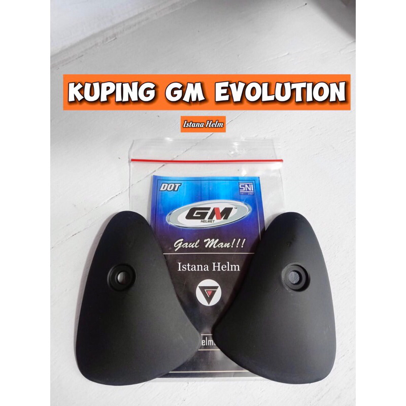 TUTUP SAMPING HELM GM EVOLUTION WARNA HITAM KUSAM