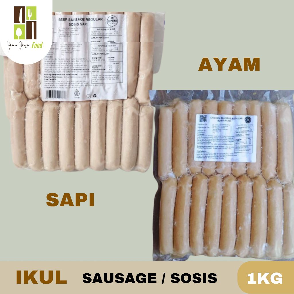 

El Primo Chicken Saussage ( Sosis Ayam ) / Beef Saussage ( Sosis Sapi ) / Horeka / Regular 1 KG Ikul