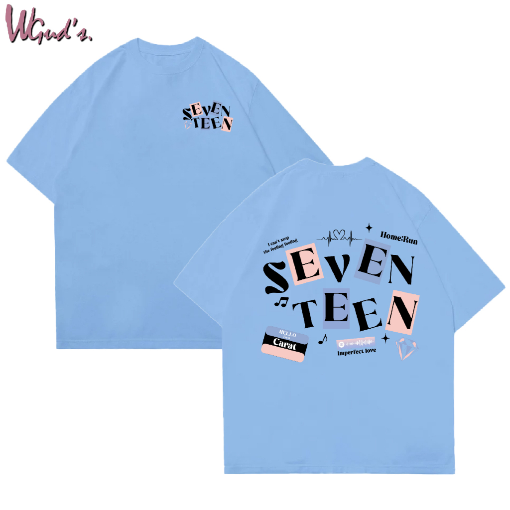 WGUD'S Cotton Combed 30S T-shirt IMPERFECT LOVE SVT [sablon DTF] Unisex Pria & Wanita *PREMIUM QUALITY*-BABY BLUE