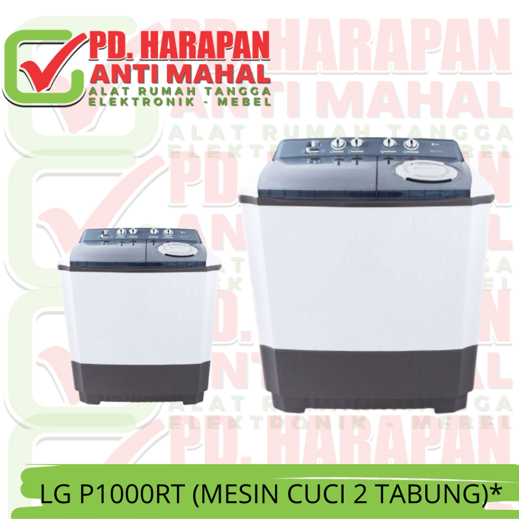 LG P1000RT (MESIN CUCI 2 TABUNG)*/MESIN CUCI LG 10KG