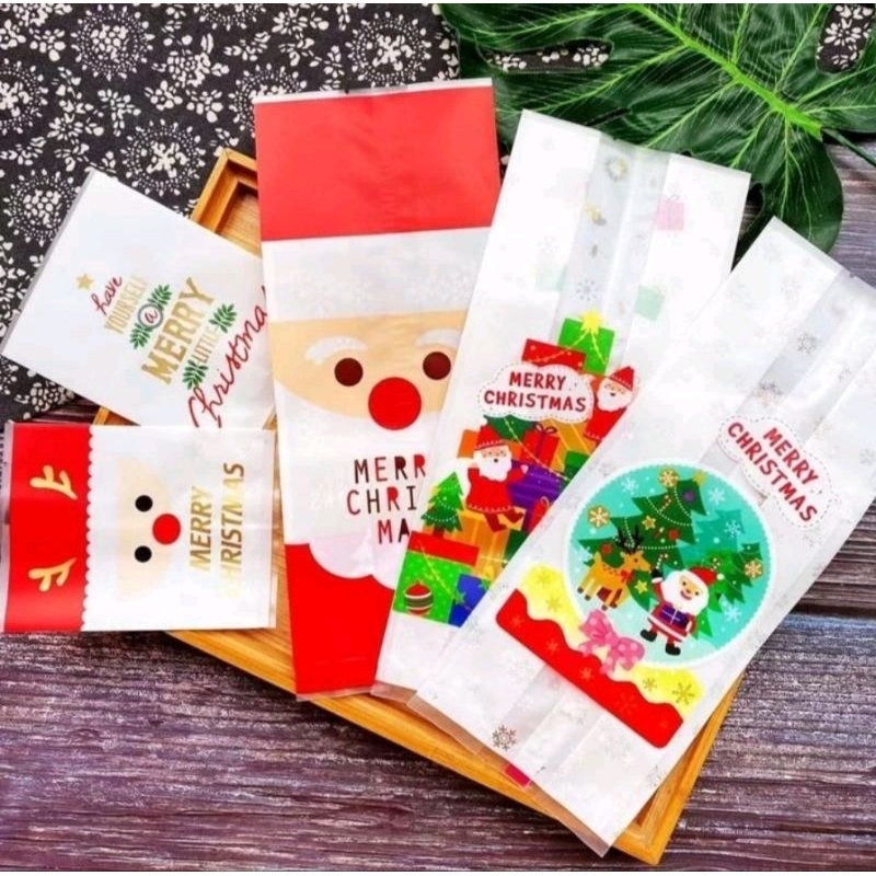 

Plastik Cookies Snack Permen Natal White Santa