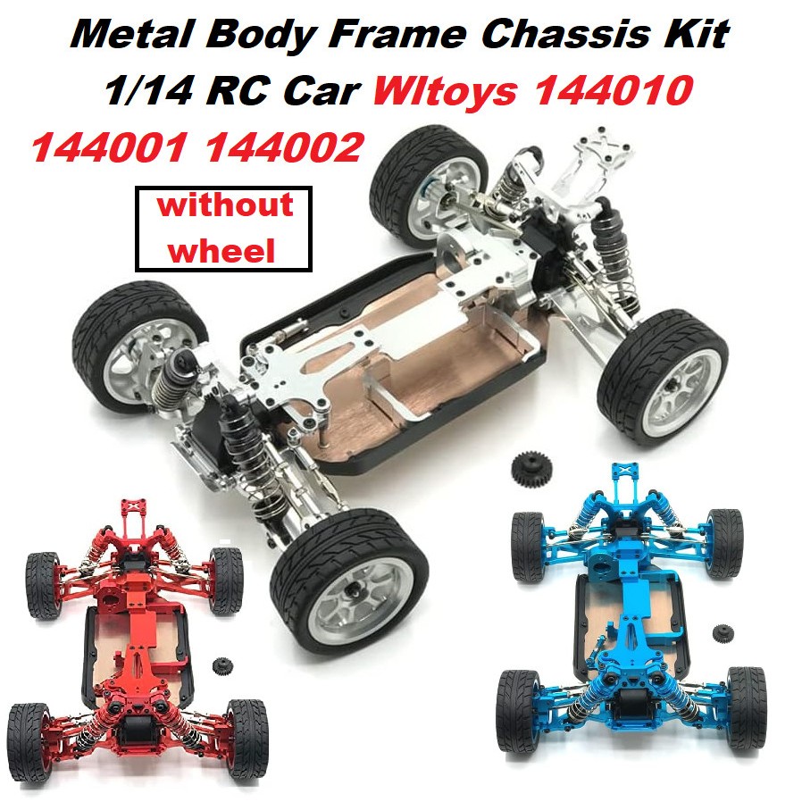 Upgrade Frame Chassis Kit Complete Metal 1/14 RC Car Wltoys 144010 144001 144002