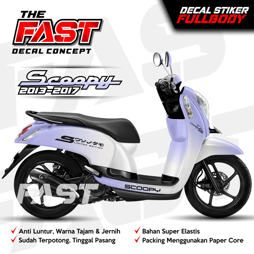 ANTILUNTUR Decal Siker Scoopy Fullbody Stiker Decal Scoopy Dekal Variasi Decal Bunglon Stiker Varias