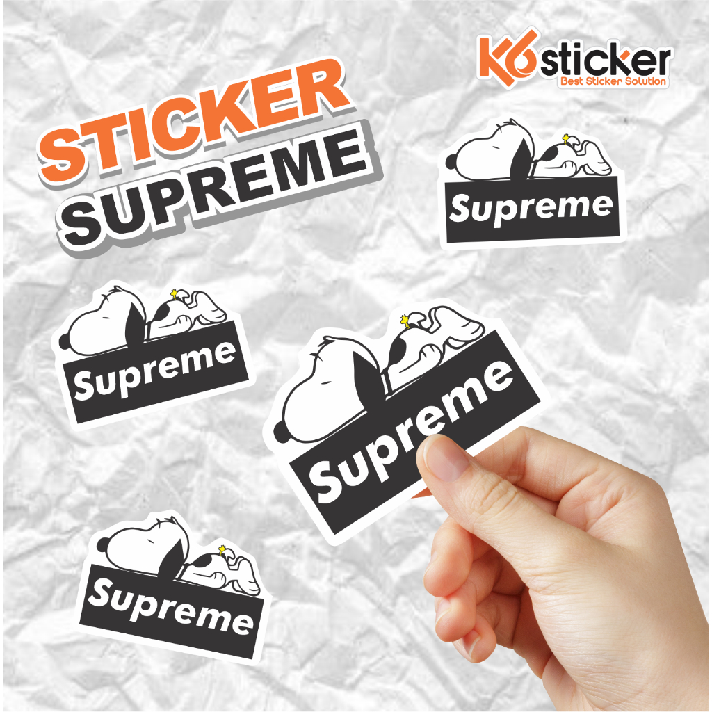 

stiker distro brand supreme