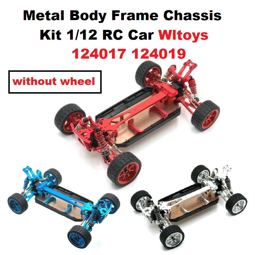 Upgrade Frame Chassis Kit Complete Metal 1/12 RC Car Wltoys 124007 124008 124017 124019