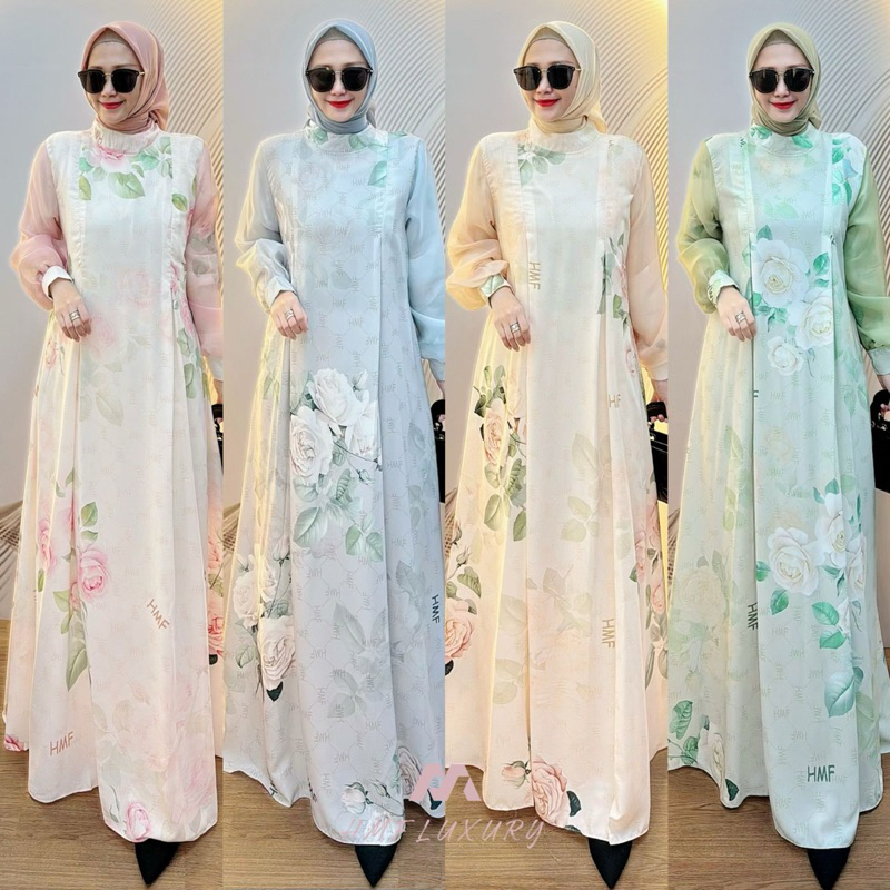 MODEL TERBARU DRESS GAMIS ELGA BEST SELLER BY HMF LUXURY ORIGINAL