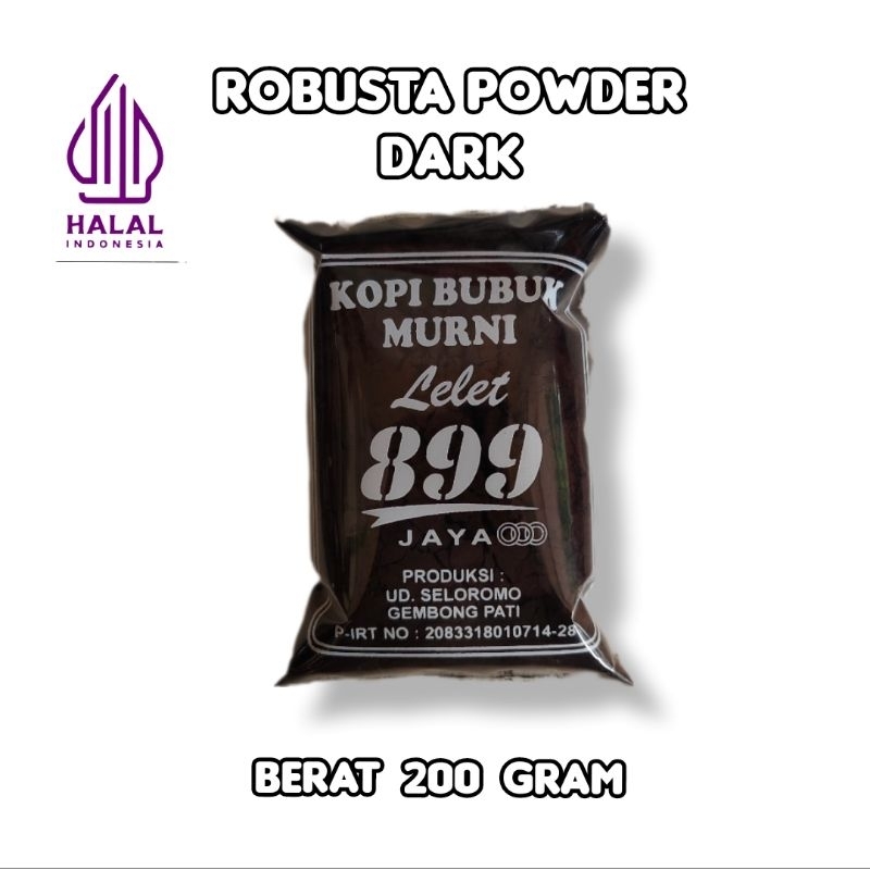 

kopi lelet 899 jaya robusta powder dark oleh oleh khas gembong 200 gr