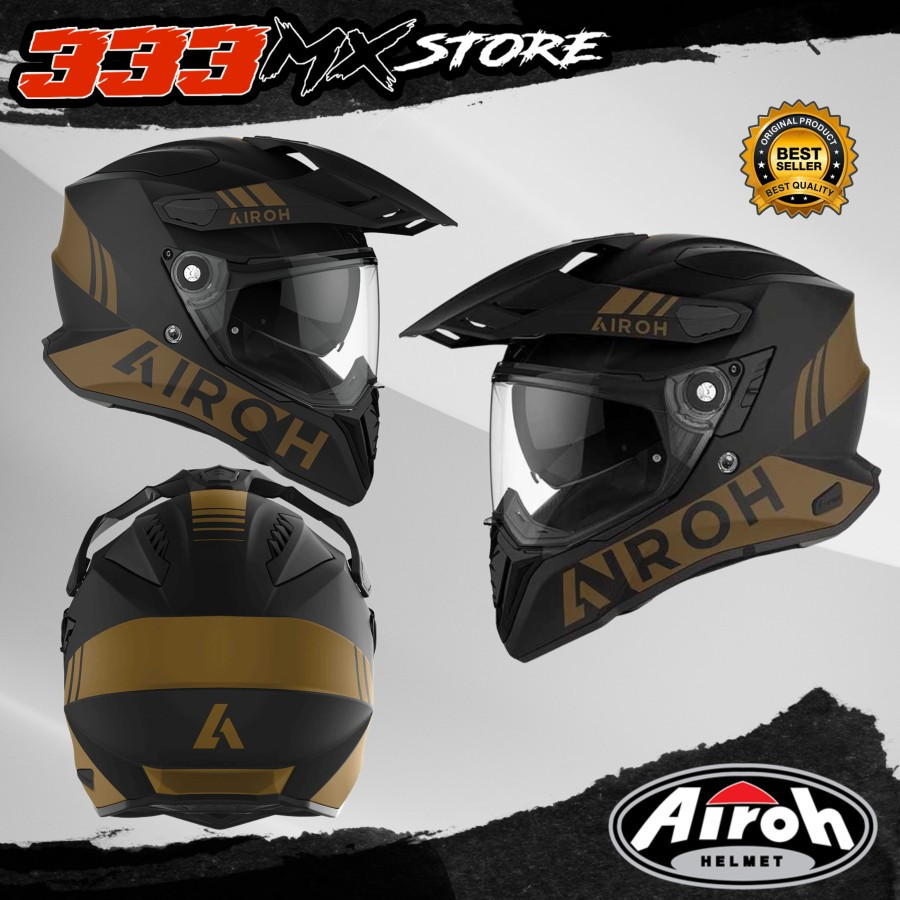 HELM AIROH COMMANDER GOLD MATT HELM FULL FACE AIROH COMMANDER GOLD