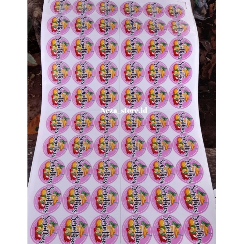 

sticker label cup smoothies