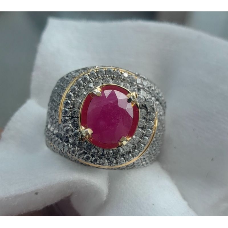 Cincin permata RUBY BURMA memo GRI