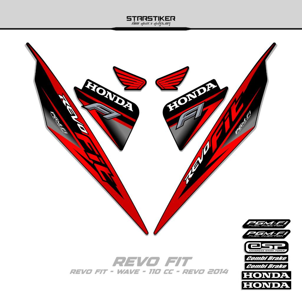 Striping Revo Fit Motif 12/2014/Fi/Stiker Revo Fit/Sticker Revo Fit/Stock Decal Wave 110/Revo Kapini
