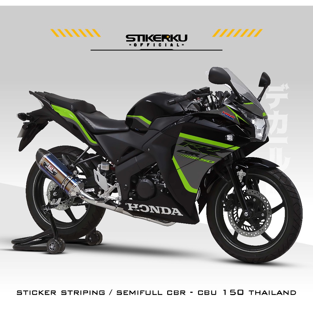 STRIPPING CBR CBU 150 THAILAND / MOTIF 10 / MODIF CB150R CBU / VARIASI CBR150 / STIKERKUDECAL