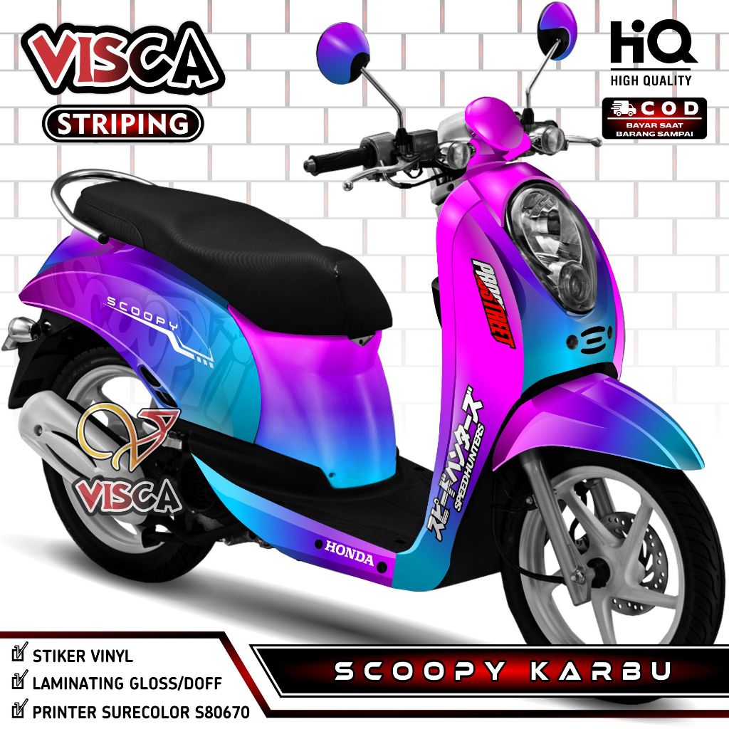 Decal Scoopy Karbu Full Body - Stiker Scoopy Karbu - Dekal Scoopy Karbu Full Body - Striping Scoopy 