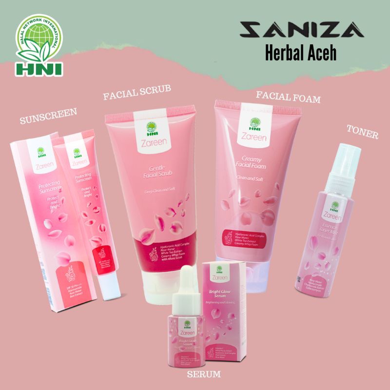zareen skincare hni hpai protecting sunscreen / serum hni / toner hni / facial foam hni / facial scr