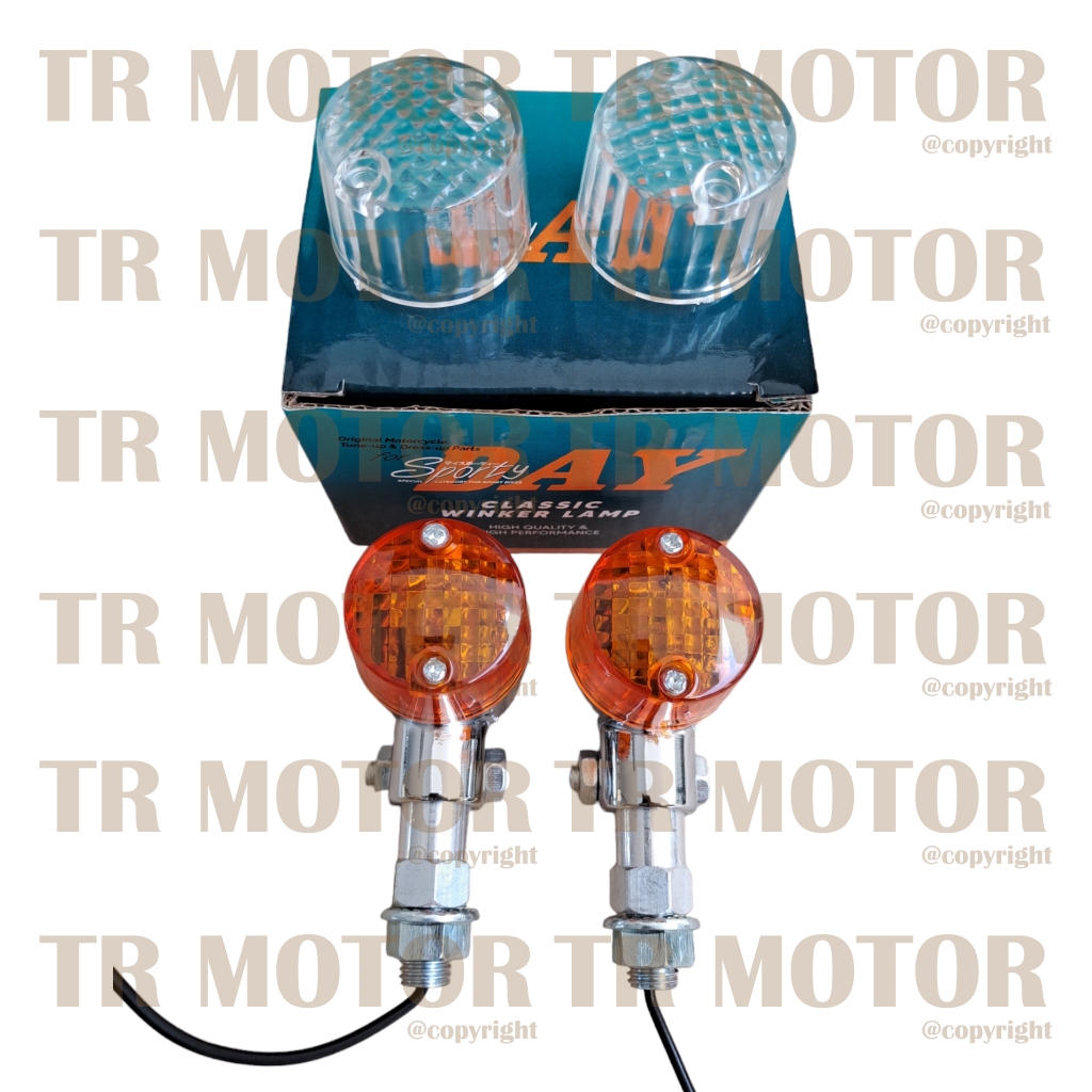 Lampu Sein Sen Riting Palu Bulat CB GL Mega Pro Tiger