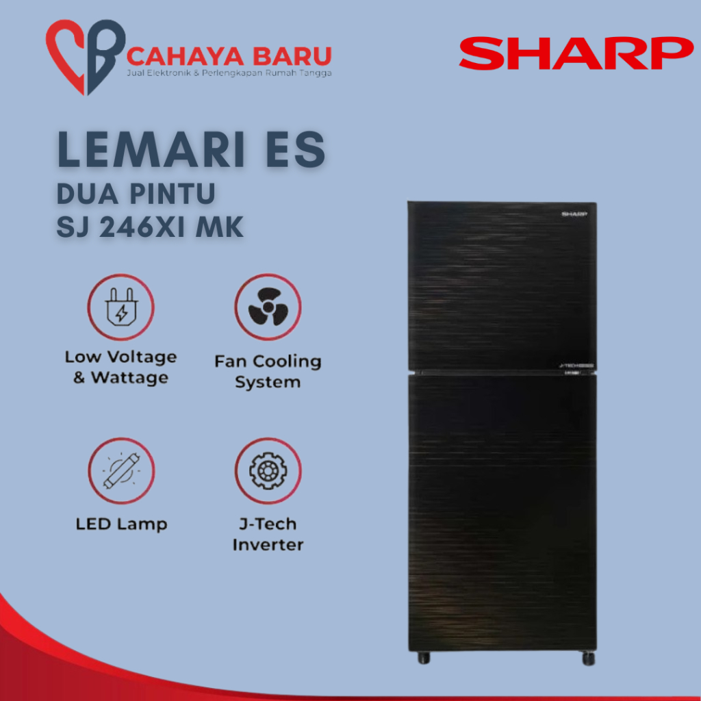 KULKAS 2 PINTU SHARP SJ 246XI MK INVERTER