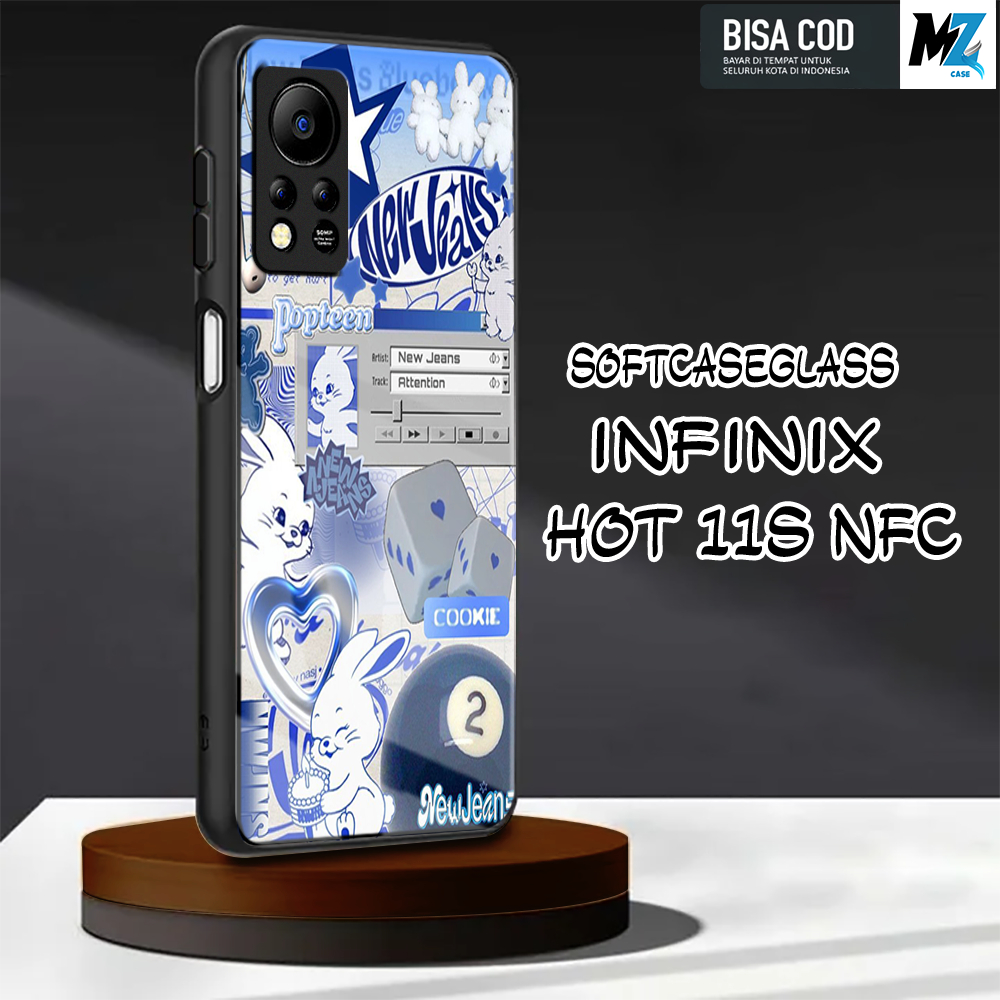 Softcase Glass Kaca [K03] Infinix Hot 11s NFC Terbaru Case Handphone Kesing Pelindung Handphone