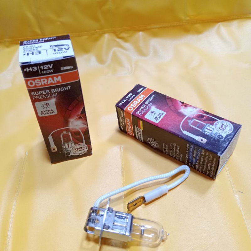 BOHLAM LAMPU ENGKEL HELOGIN LAMPU BECAK H3 12V 100w OSRAM