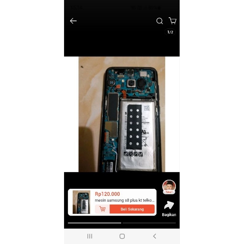 batre original copotan samsung s8 plus