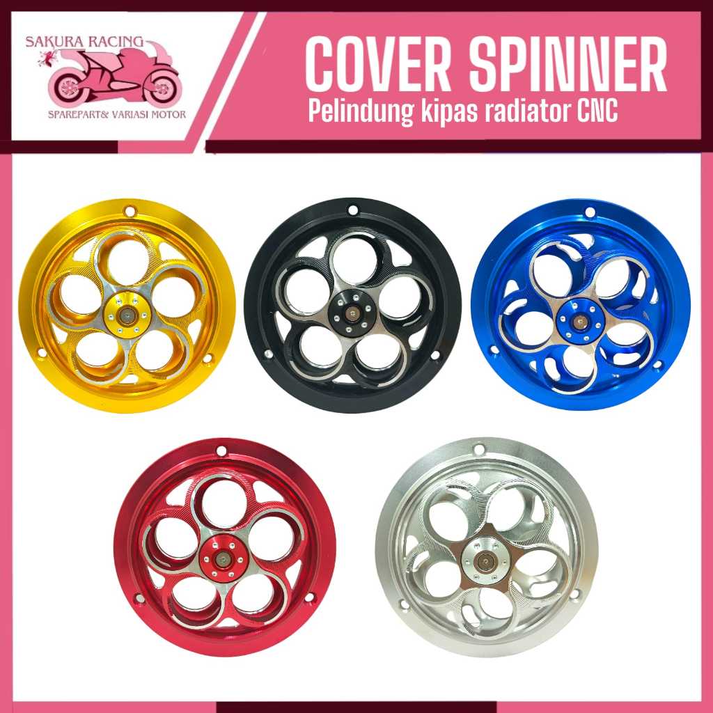 Cover Kipas SPINNER Fan Cover model Flower CNC Universal Beat Scoopy Mio Fino Genio DLL