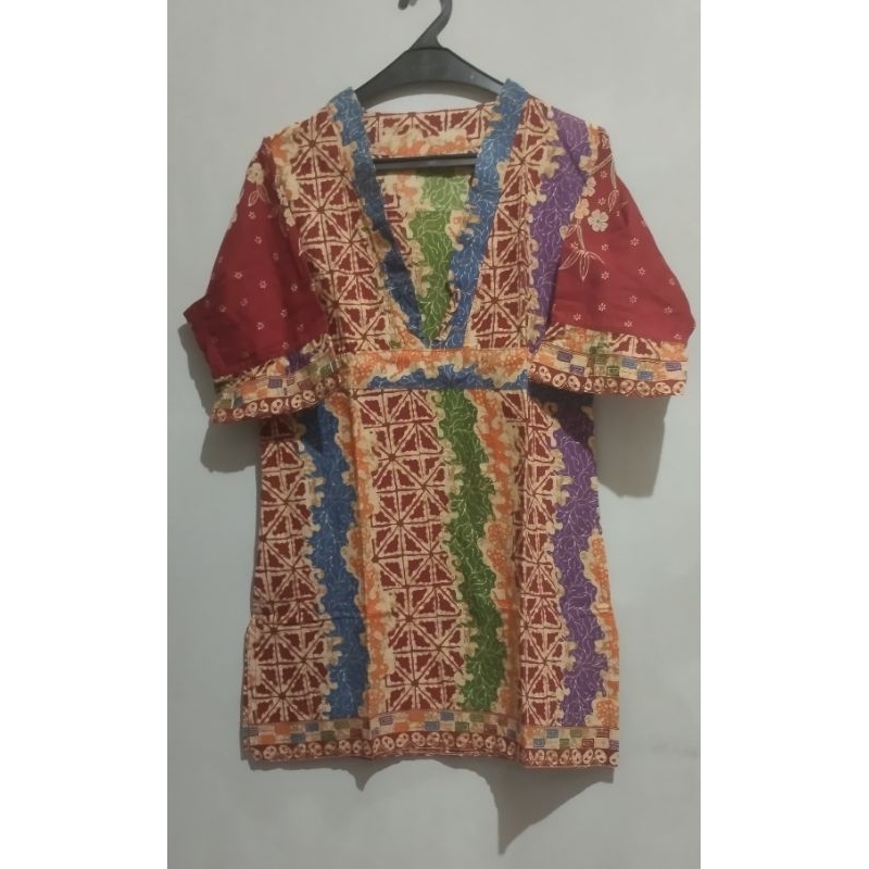BLOUSE BATIK WANITA LENGAN PENDEK