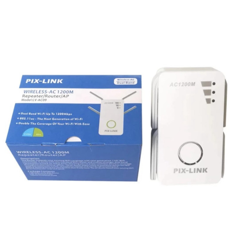 PIX-LINK LV-AC09 DUAL Band AP 1200Mbps Wirelles Wifi Repeater