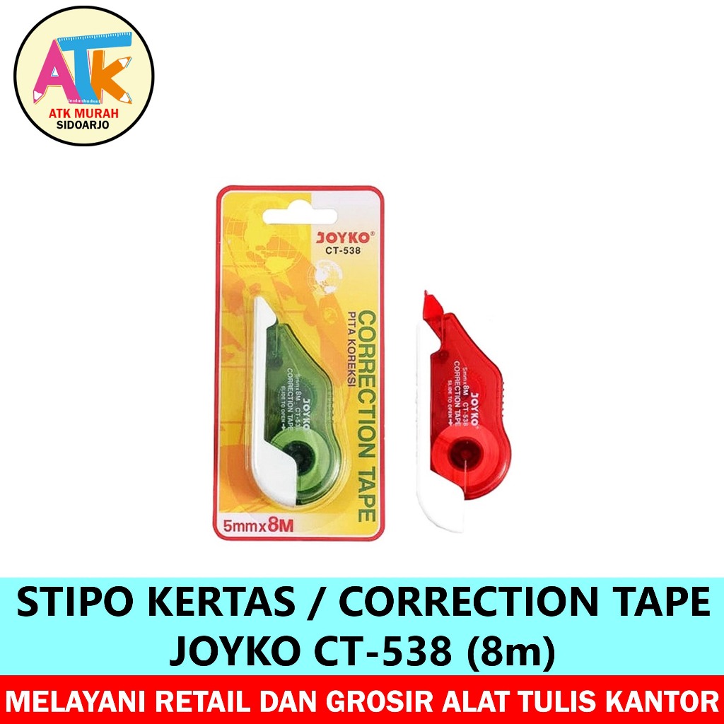 

STIPO KERTAS / CORRECTION PEN JOYKO CT-538 / 8m