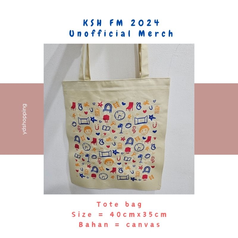 ksh fm tote bag unofficial merch / tote bag kim seon ho FM 2024 / merchandise Kim seon ho Fans meeti