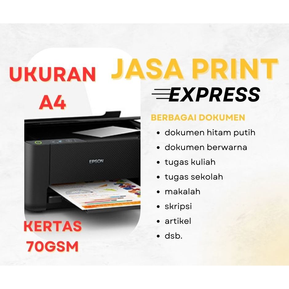 

Print/cetak dokumen ukuran A4/Print makalah/print dokumen Hitam Putih//1 muka/Bolak balik