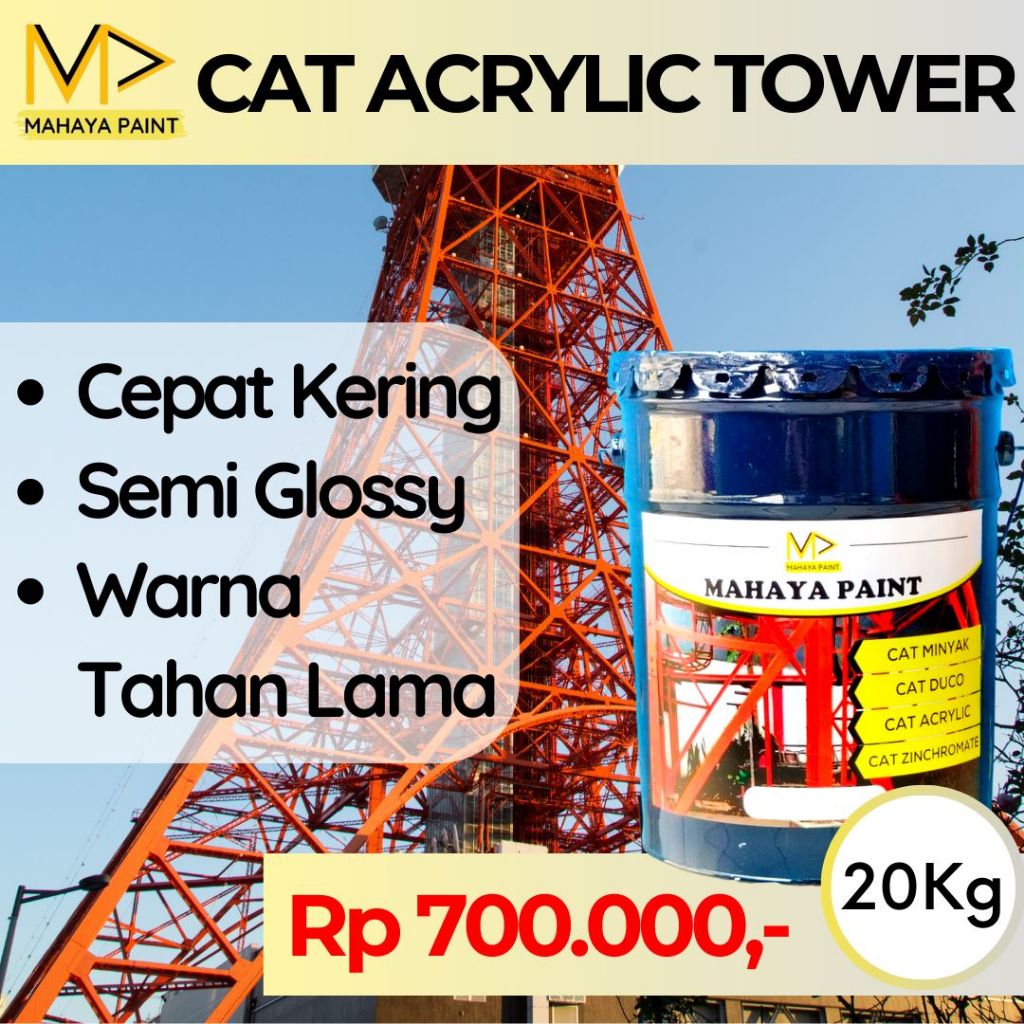 cat tower acrilik khusus tower/cat mimyak 20kg mahaya paint