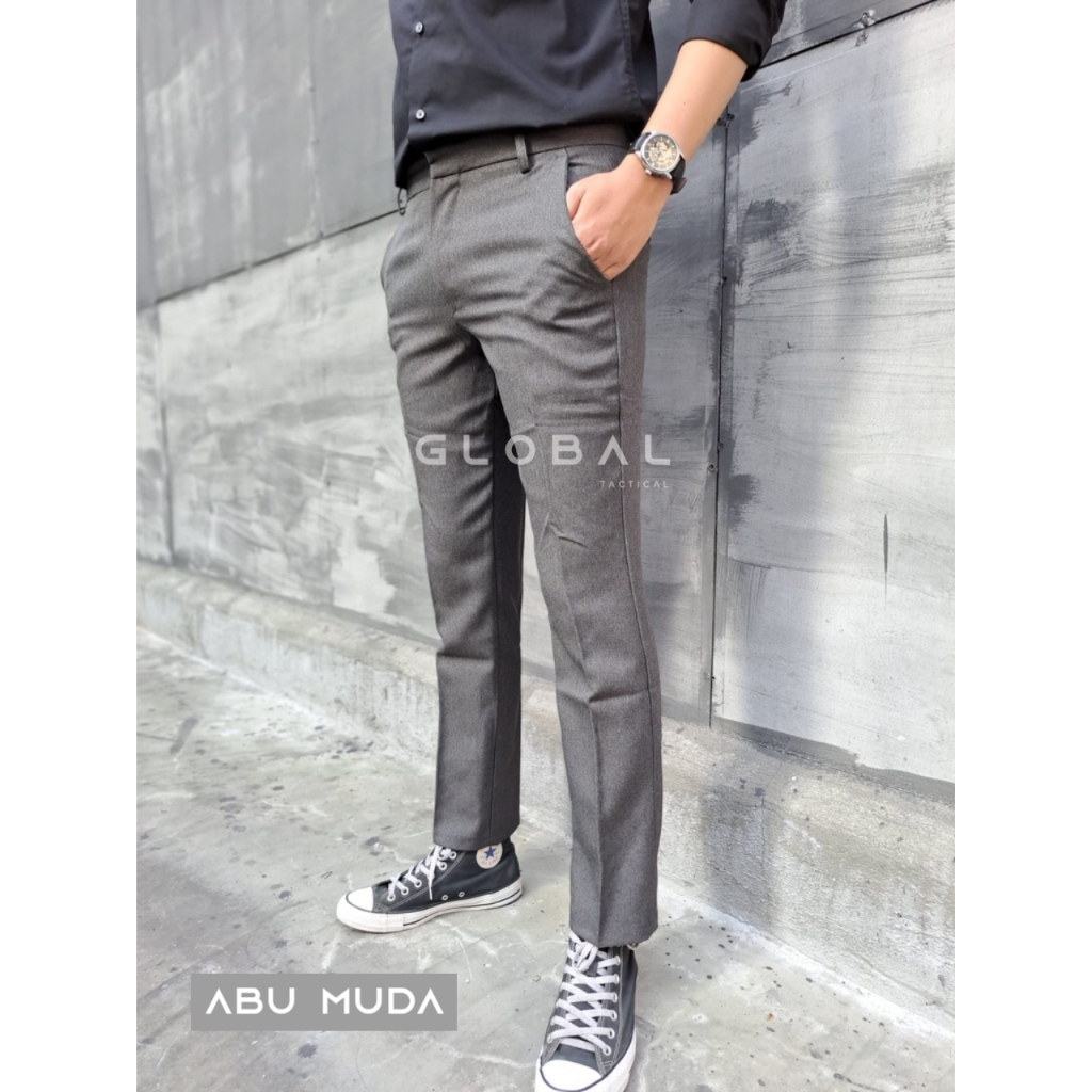 CELANA KATUN SLIMFIT PRIA / CELANA FORMAL PRIA / CELANA KERJA KANTOR / CELANA KATUN WOLL