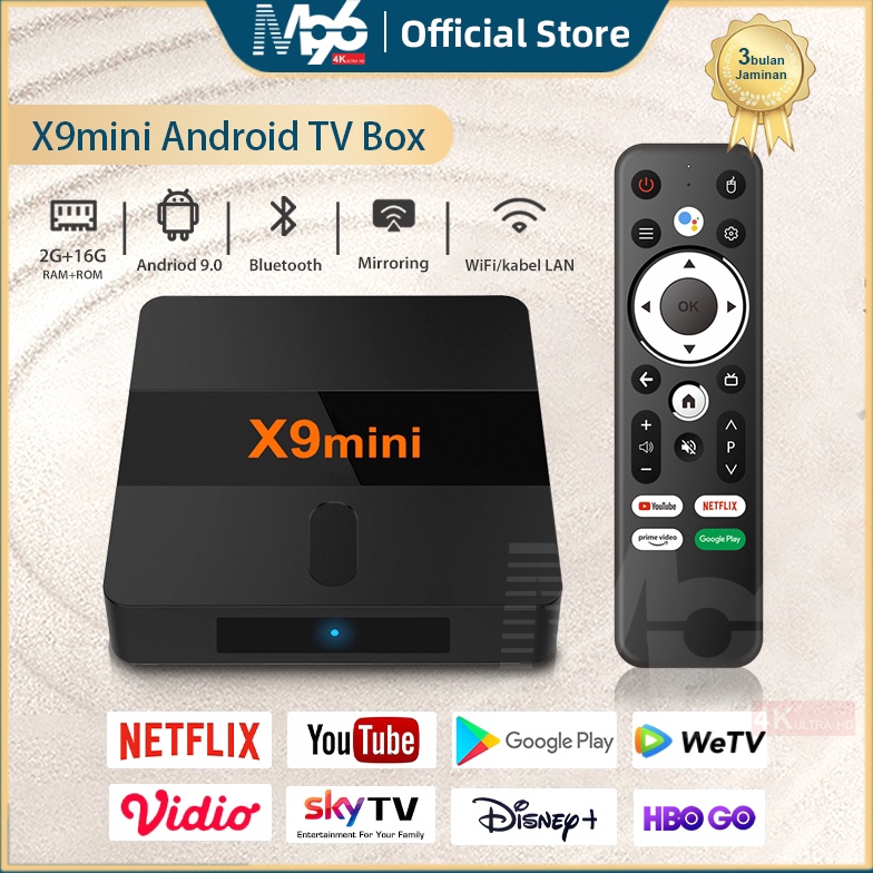 KODE O82T M96 Android Tv Box X9mini Smart tv box Android 9 2GB Ram 16GB Rom WiFi Bluetooth 4K HD ATV