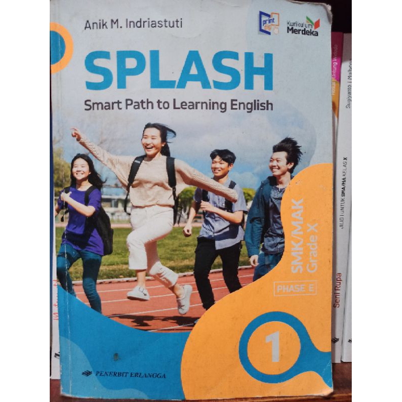BUKU BEKAS SPLASH BAHASA INGGRIS KELAS 1 10 X SMK ERLANGGA KURIKULUM MERDEKA