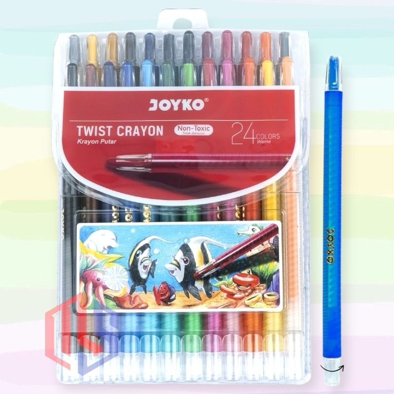 

Crayon Putar / Twist Crayon Joyko Panjang 24 Warna TWCR-24S