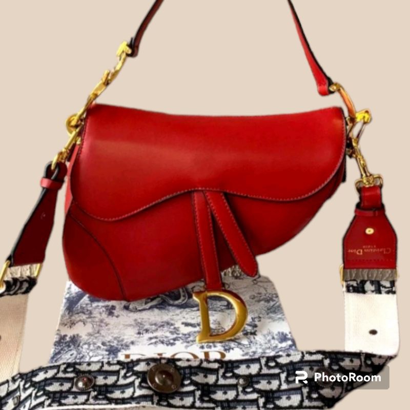 Tas Dior saddle red