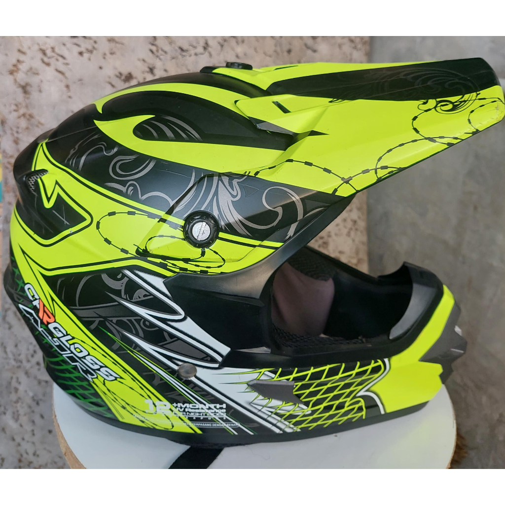 Paket Helm Cross Cargloss Former AJR & Kacamata google